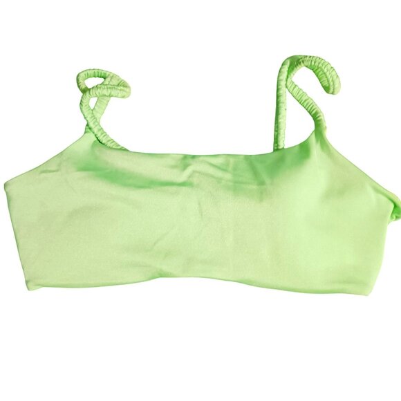 NEW‎ Peixoto Karol Stretch Ruched Bikini Swim Top in Lime Glow, Size XL - Picture 4 of 12
